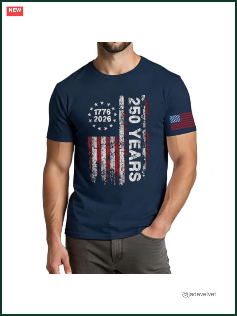 Patriotic 4th Of July T-Shirt 250th Anniversary American Flag Tee